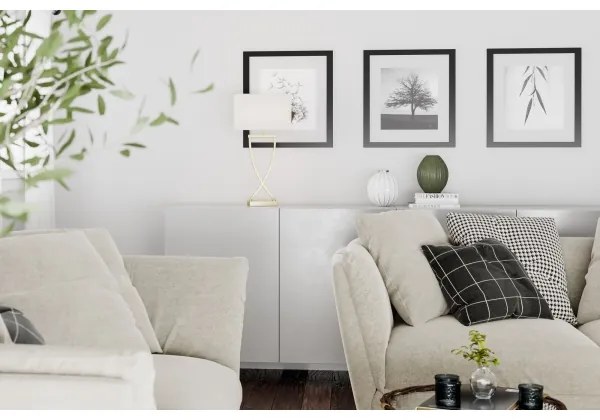 ByRydens 2829610-5000 - Stolná lampa OMEGA 1xE27/5W/230V biela/zlatá