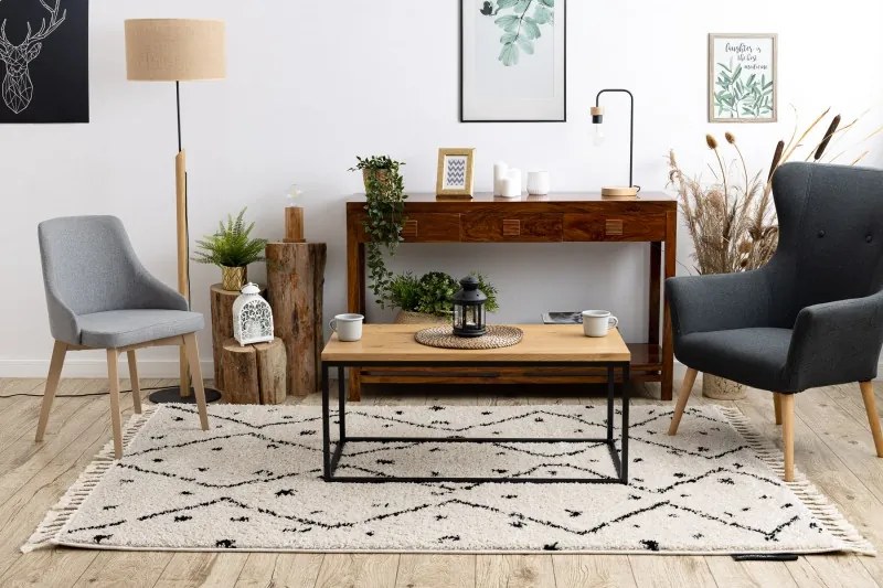 Kusový koberec Berber Tetuan B751 cream, 160x220, biela, obývacia izba, Dywany Łuszczów