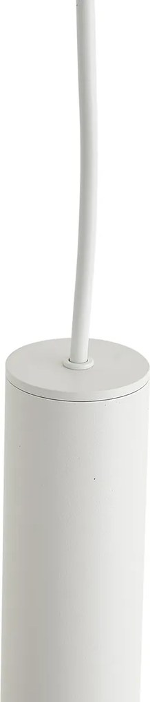 Dizajnové závesné svietidlo biele GU10 50mm IP44 - Tuba
