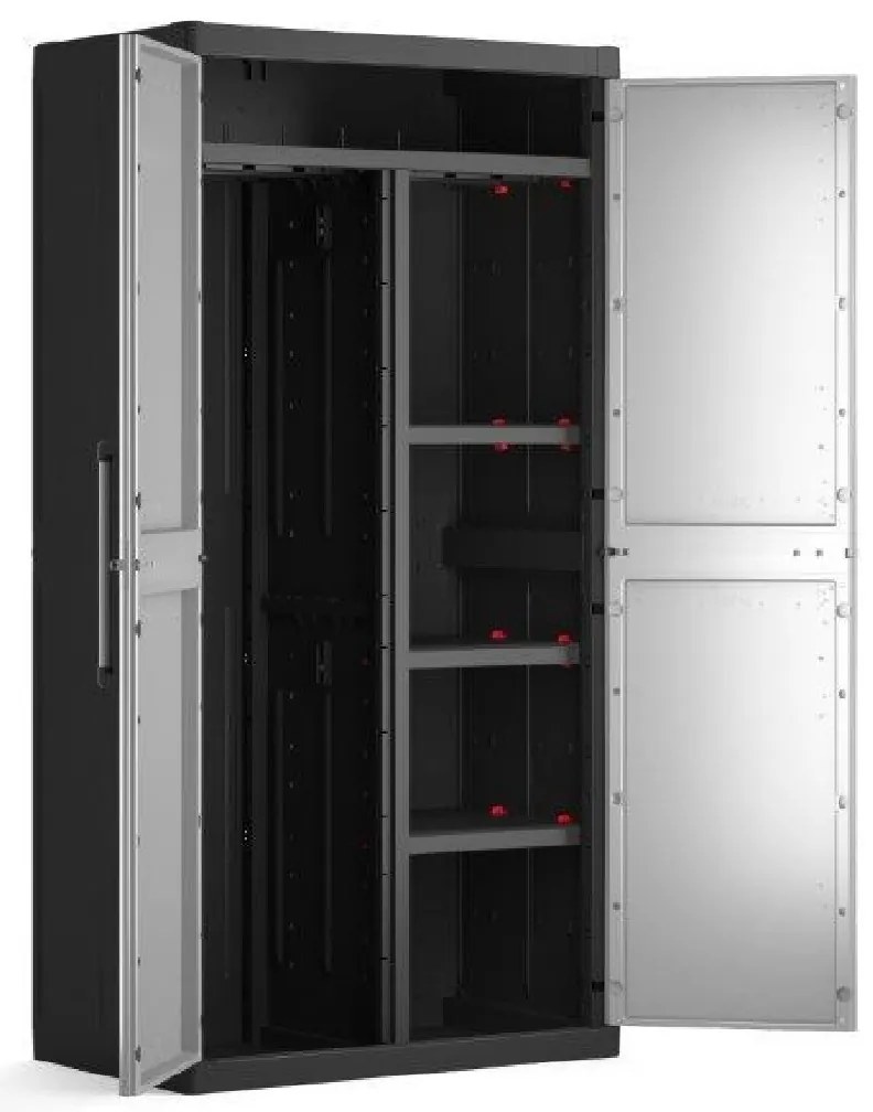 KIS Skriňa DETROIT XL vysoká delená 89 cm, šedá