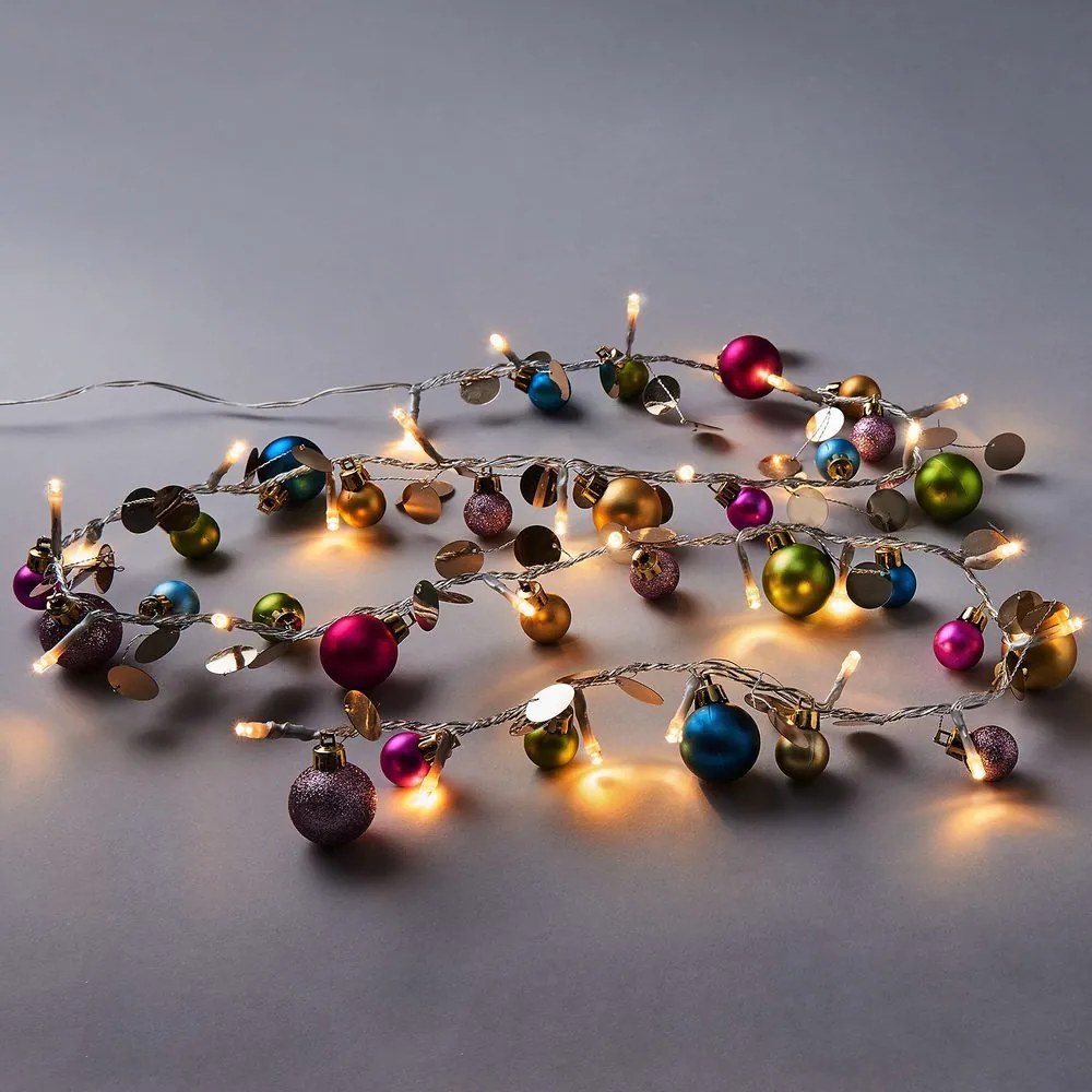 JOLLY LIGHTS LED Svetelná reťaz s USB s guličkami - ružová/modrá