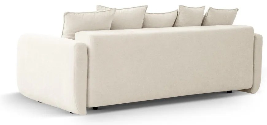 Krémová rozkladacia pohovka s úložným priestorom 231 cm Elen – Micadoni