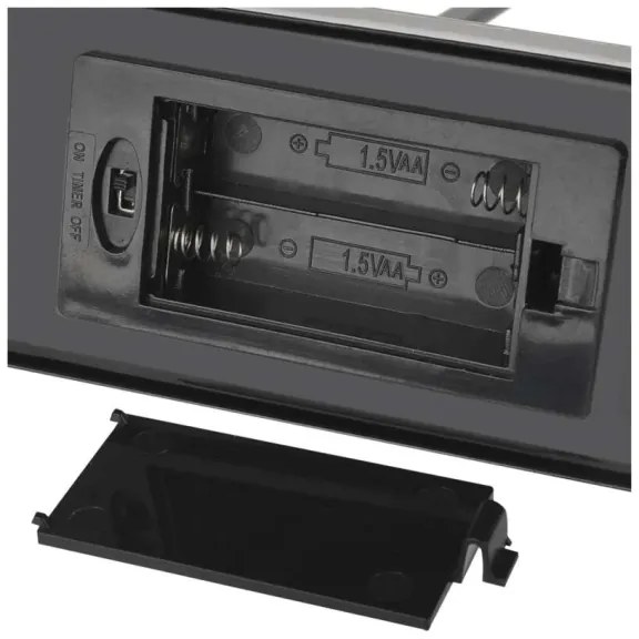 LED Vianočný svietnik 6xLED/2xAA čierny