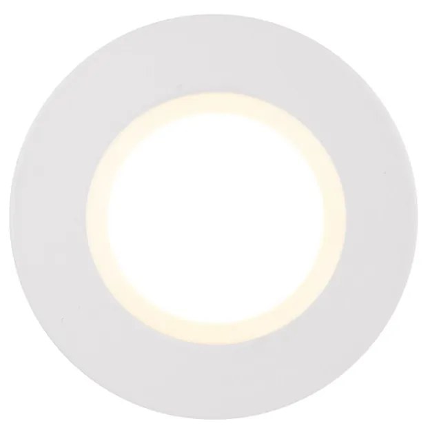 NORDLUX Vonkajšie zapustené bodové svetlo LED SIEGE, 4,7 W, teplá biela, 8,5 cm, biela