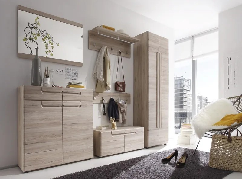 Vešiakový panel Malea, dub san remo