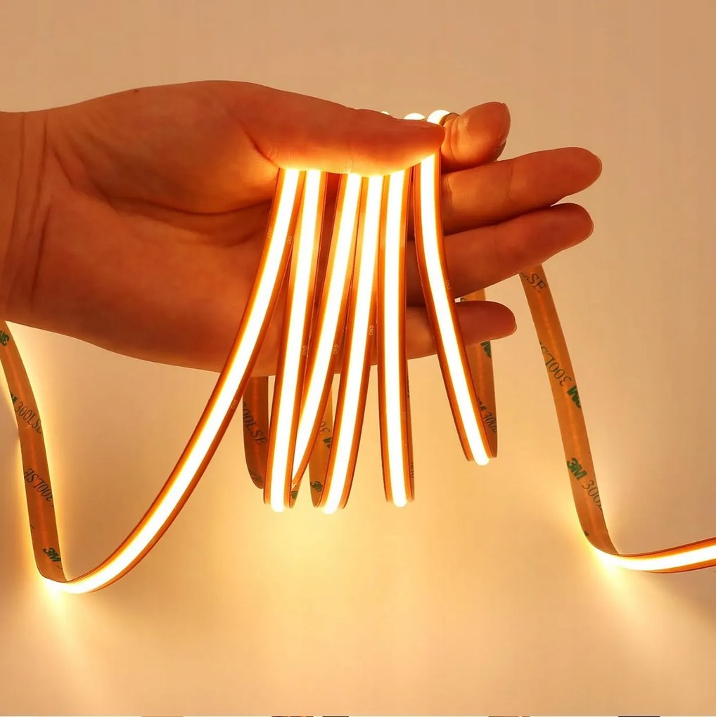 BERGE LED pásik COB Neon 12V - 480D - 9W/m - IP67 - 5m - 990lm - teplá farba