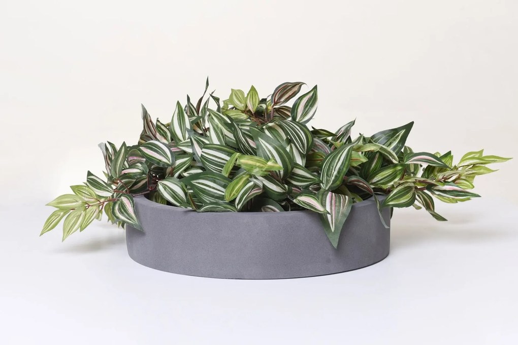 Miska na dekorácie CIRCULO, sklolaminát, Ø 40 cm, sivá