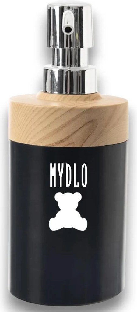 Označto Štítok/nálepka do kúpeľne Mydlo - SLIM, medvedík Farba písma: Strieborná