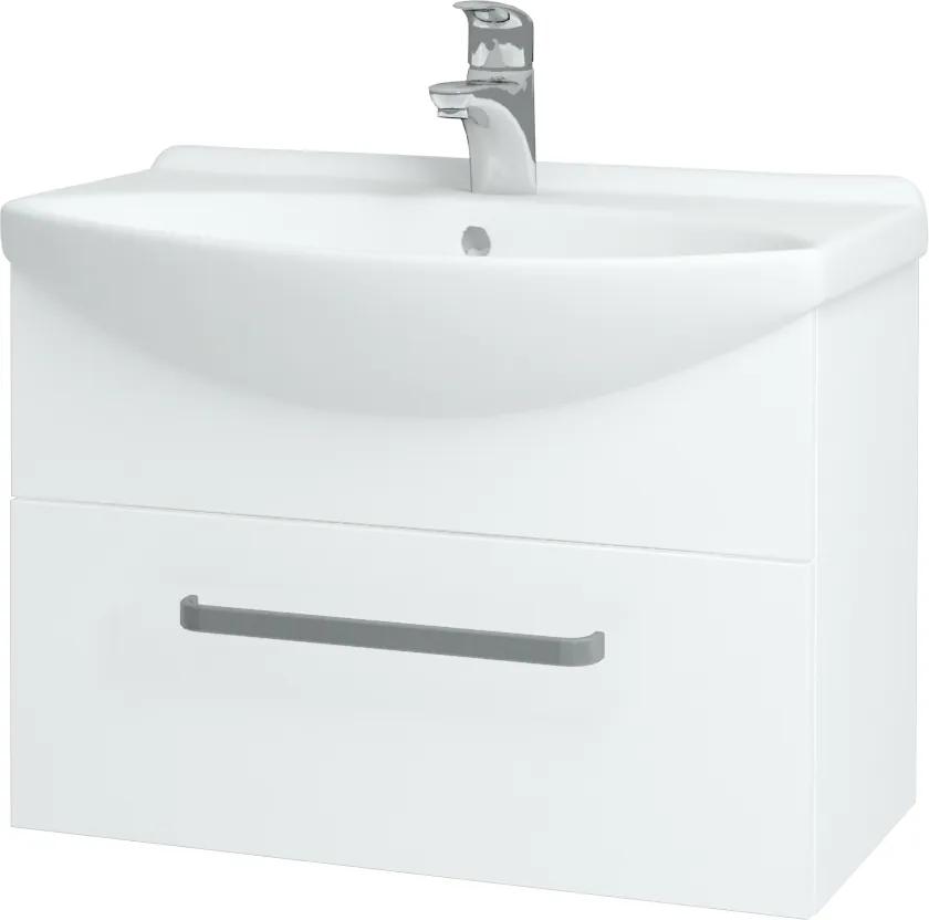 Dřevojas - Koupelnová skříň TAKE IT SZZ 65 - N01 Bílá lesk / Úchytka T01 / N01 Bílá lesk (134389A)