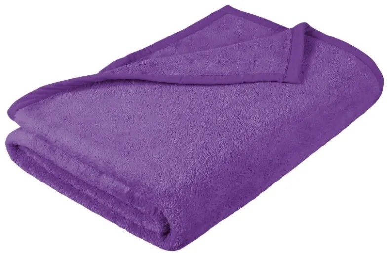 Korall micro deka na jednolôžko 150x200 cm fialová