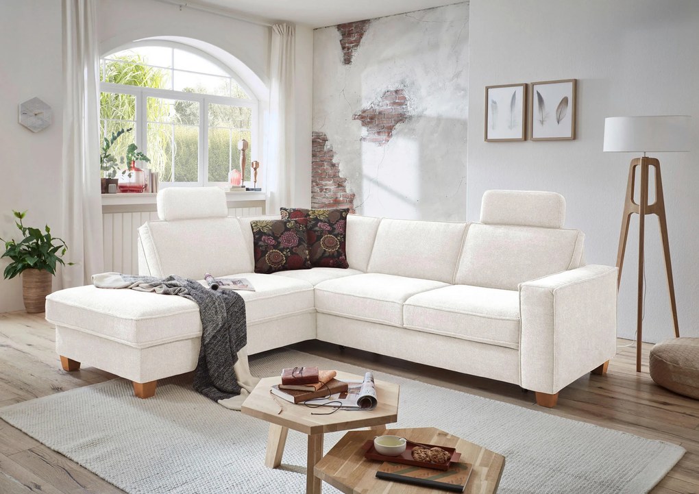 XXXLutz ROHOVÁ SEDAČKA, textil, krémová Sit & More - Sedačky - 000144005804