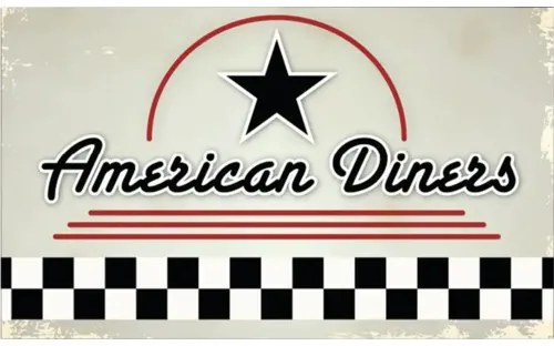Obkladový panel do kuchyne mySpotti Profix nápis American Diners 100 x 60 cm PX-10060-196-HB