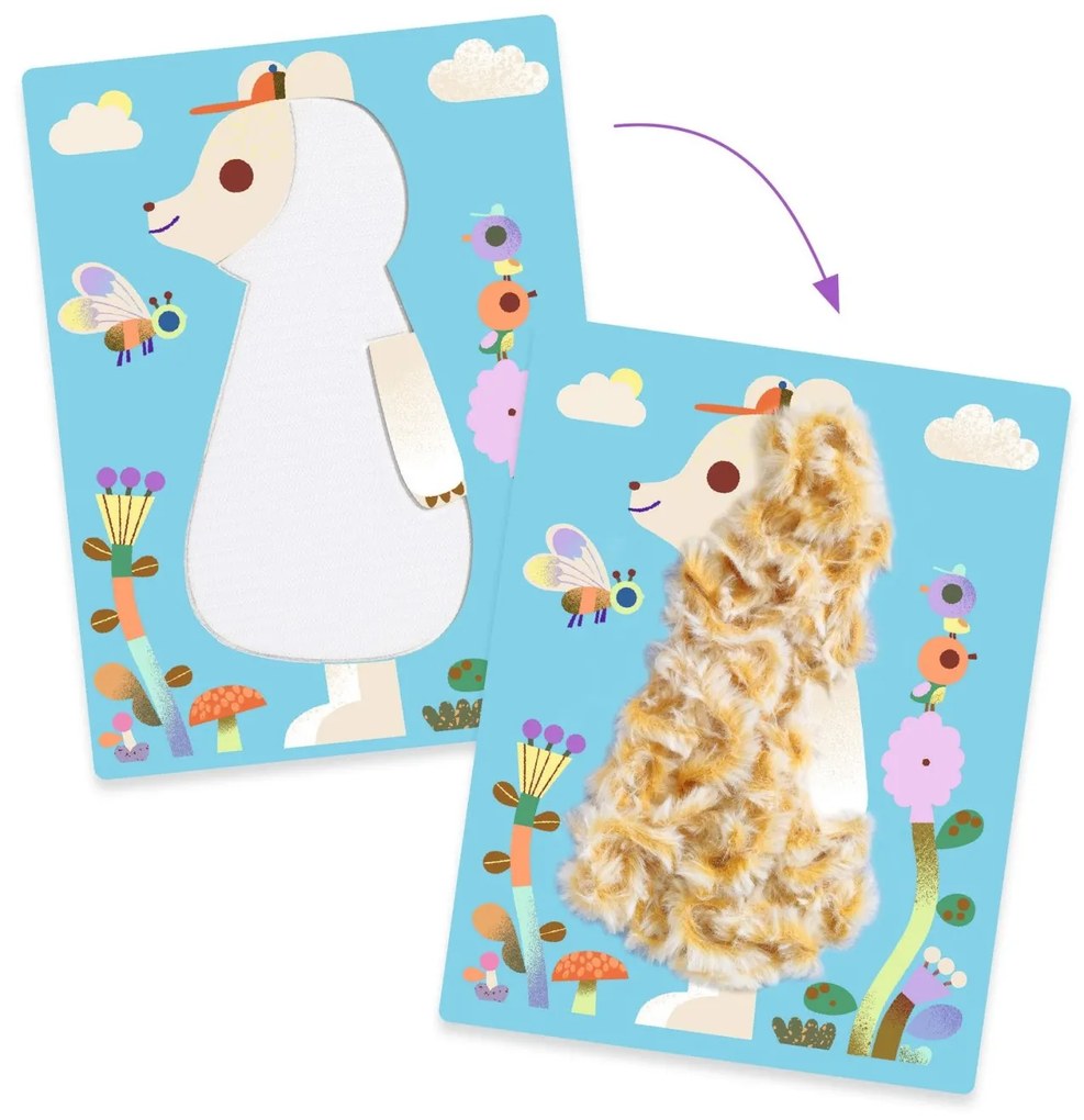 Kreatívna hra - vlna a suchý zips - chlpaté zvieratká