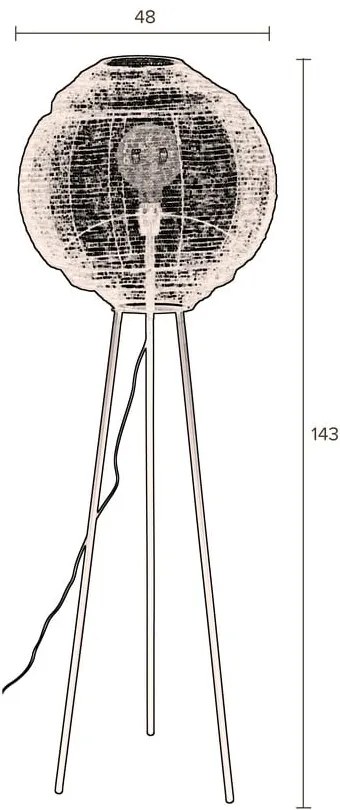 Čierna stojacia lampa Meezan - Dutchbone