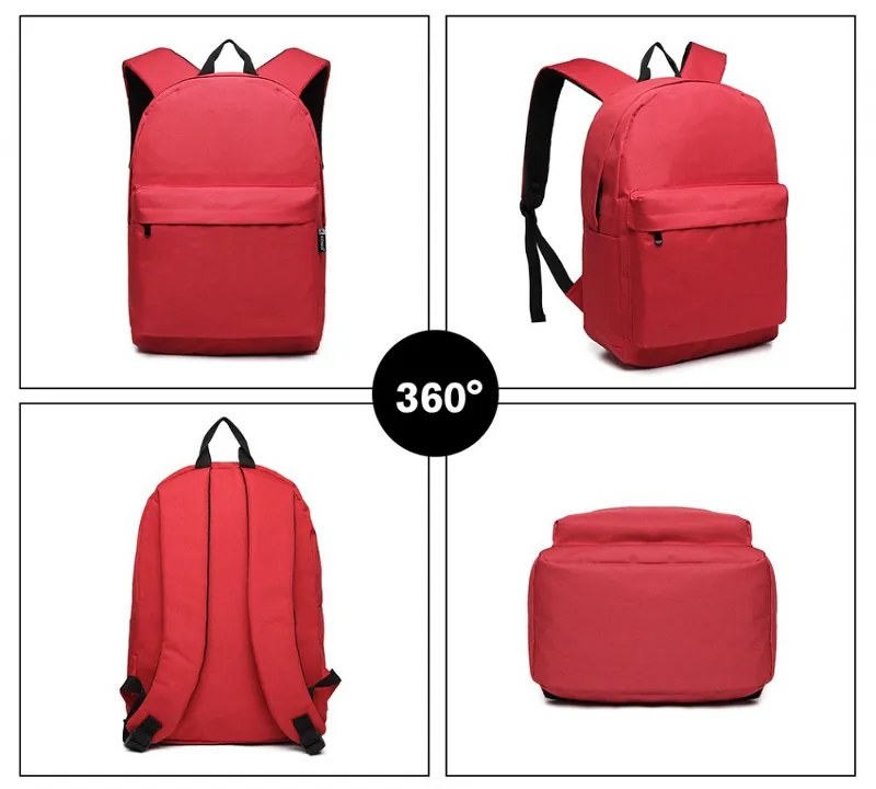 Konofactory Červený ľahký batoh do školy "Basic" 12L