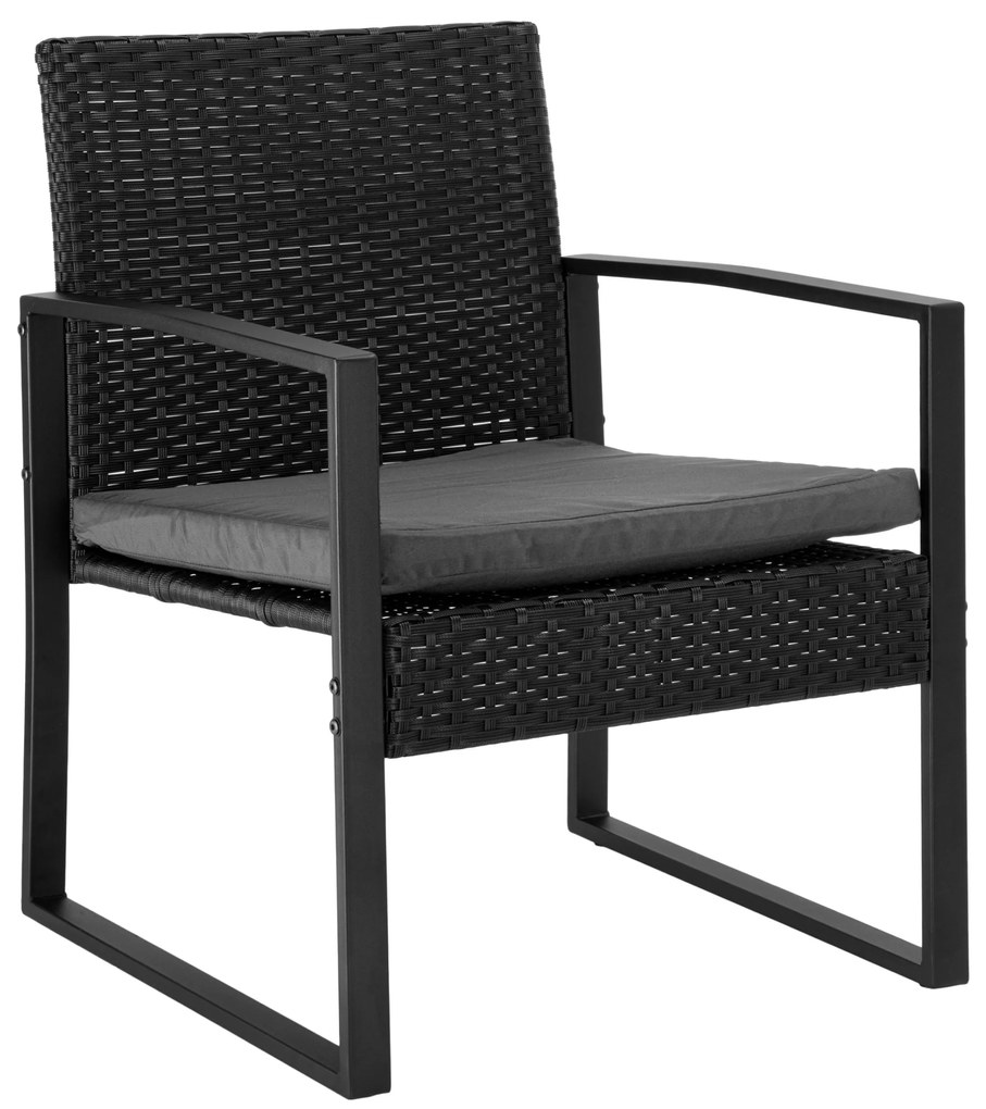 Záhradná zostava Coffi čierna/šedá