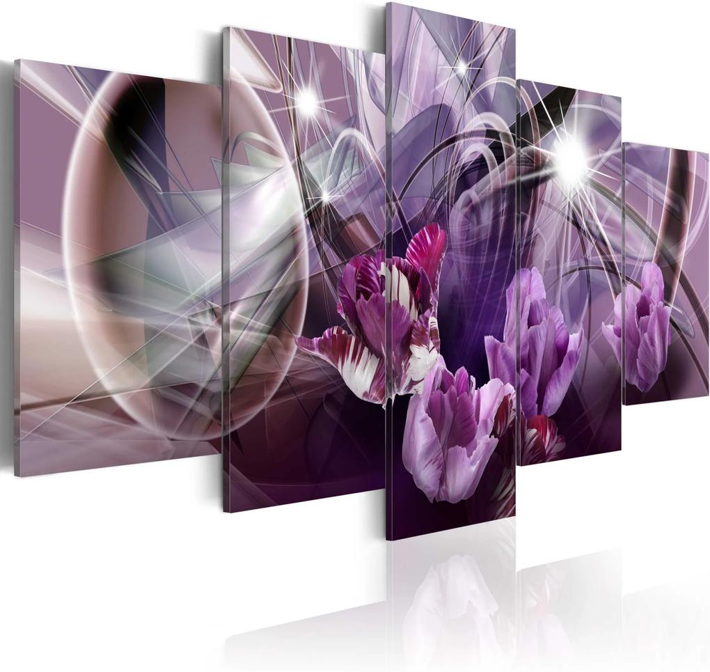 Obraz - Purple of tulips 100x50