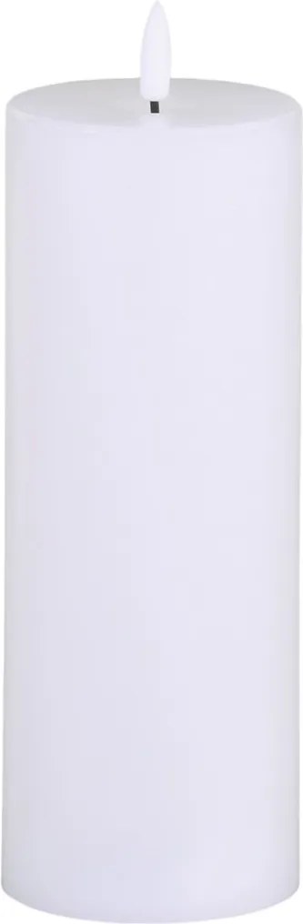 Biela široká a vysoká sviečka na batérie Candle ľad - Ø 7,5 *20cm /2xAA