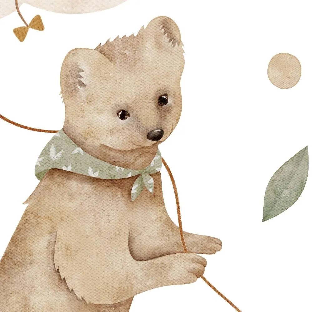 Gario Detská nálepka na stenu Magical animals - medvedík so šarkanom