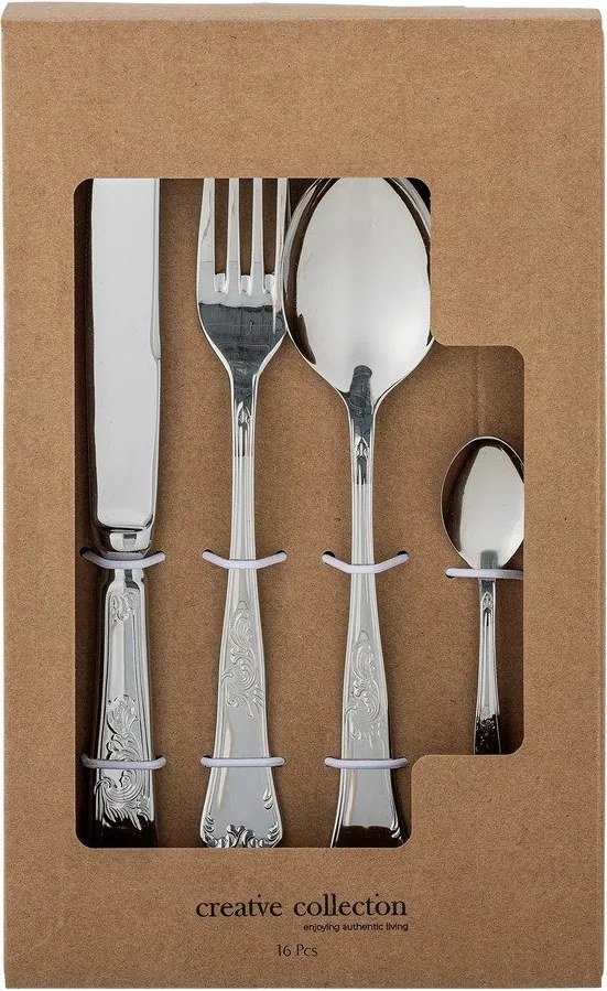 Antikoro príbor 16 ks v striebornej farbe Tilly – Bloomingville
