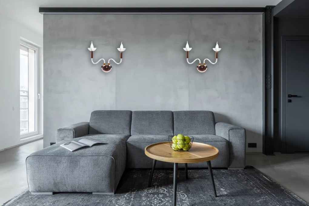 Nástenné svietidlo Decor I biela/zlatá