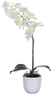Umelá kvetina Phalaenopsis 60 cm biela