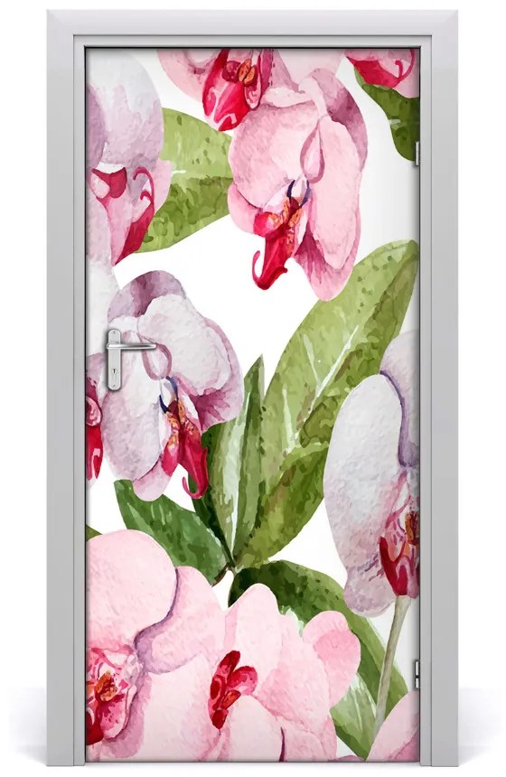 Samolepiace fototapety na dvere orchidea 85x205 cm