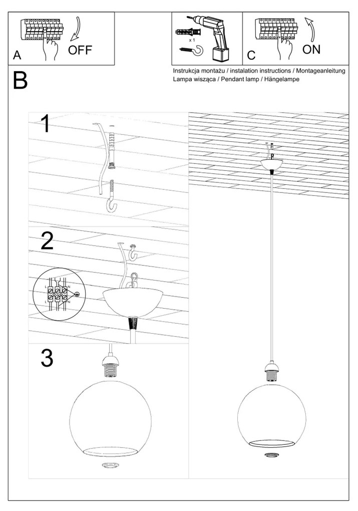 Sollux Lighting Závesné svietidlo BALL zelené