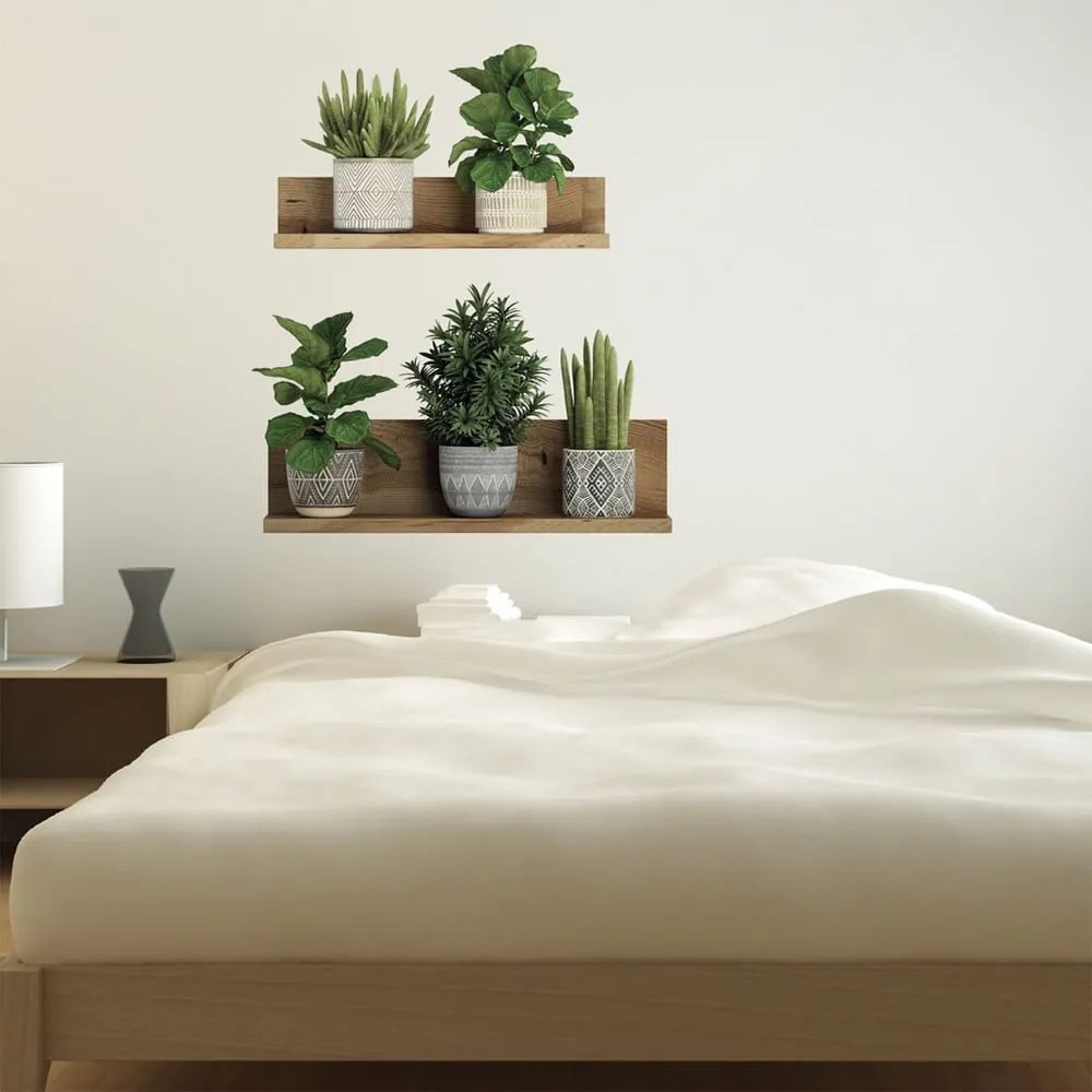 Samolepka na stenu 60x35 cm 3D effect Green Plants - Ambiance