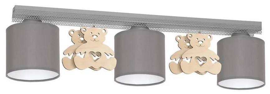 Detské stropné svietidlo BEAR 3xE27/60W/230V