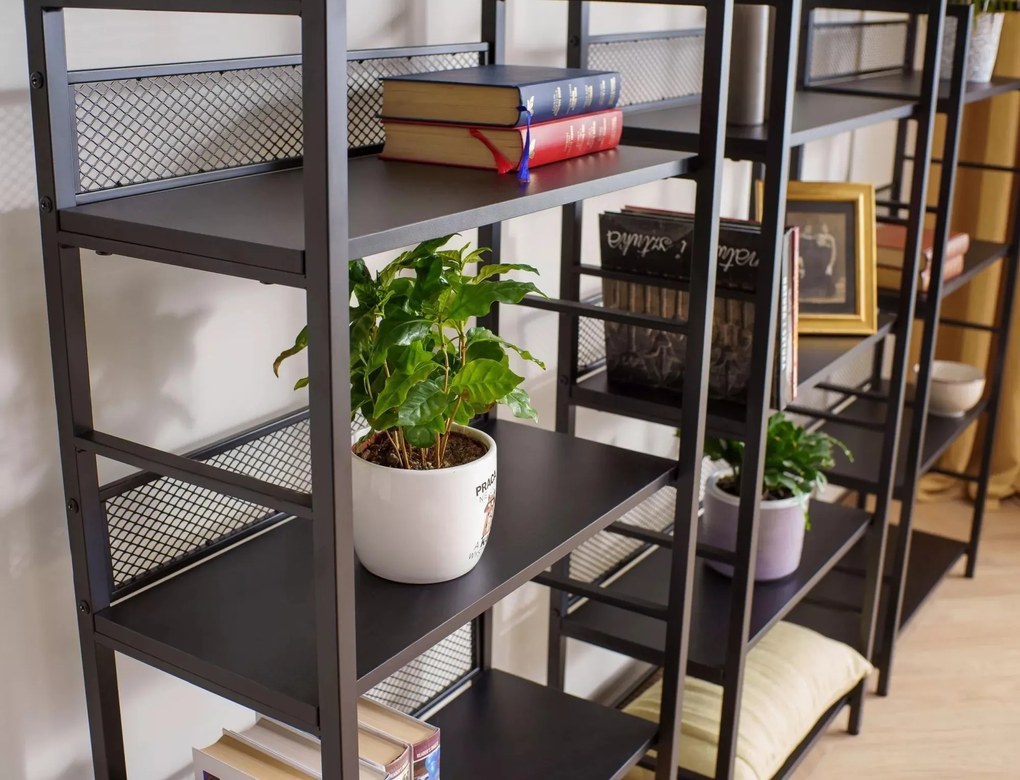 Regál Raw R6 187 cm černý mat