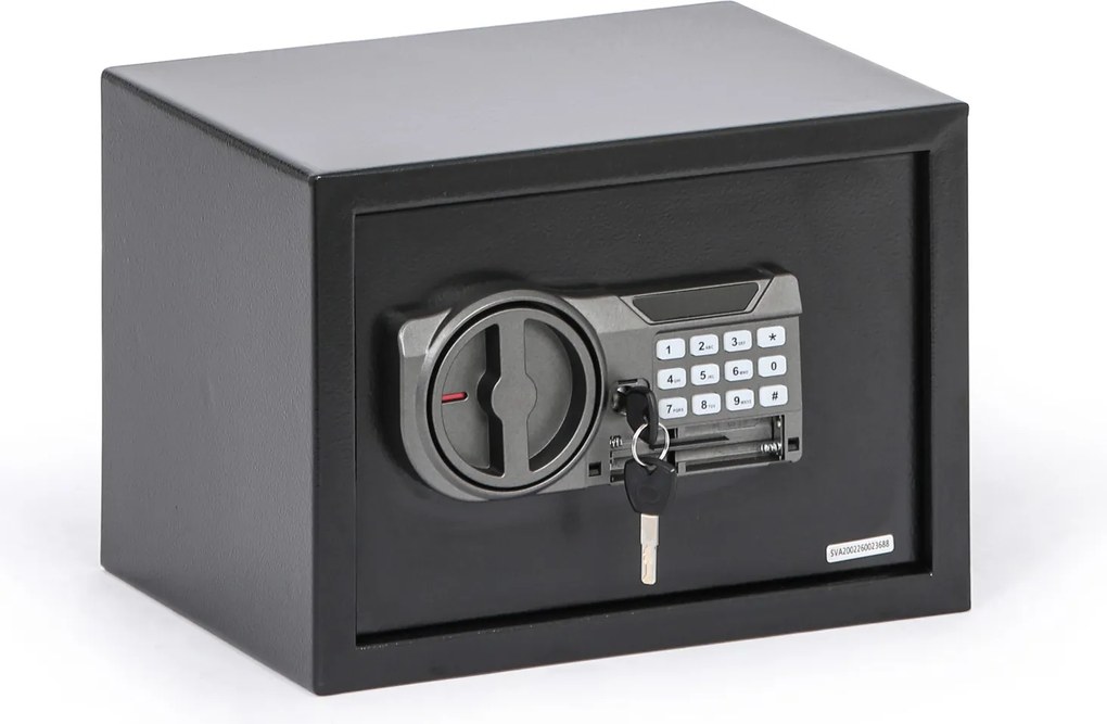 Nábytkový sejf s elektronickým zámkom a LCD displejom, 250 x 350 x 250 mm