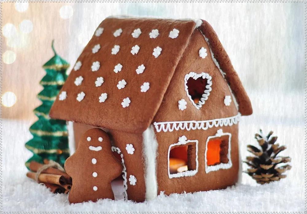 Koberec Vitaus Christmas Period Cookie House, 50 x 80 cm