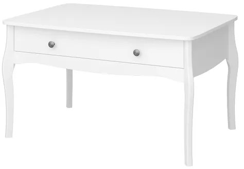 Odkladací stolík BAROQUE 55x96,5 cm biela