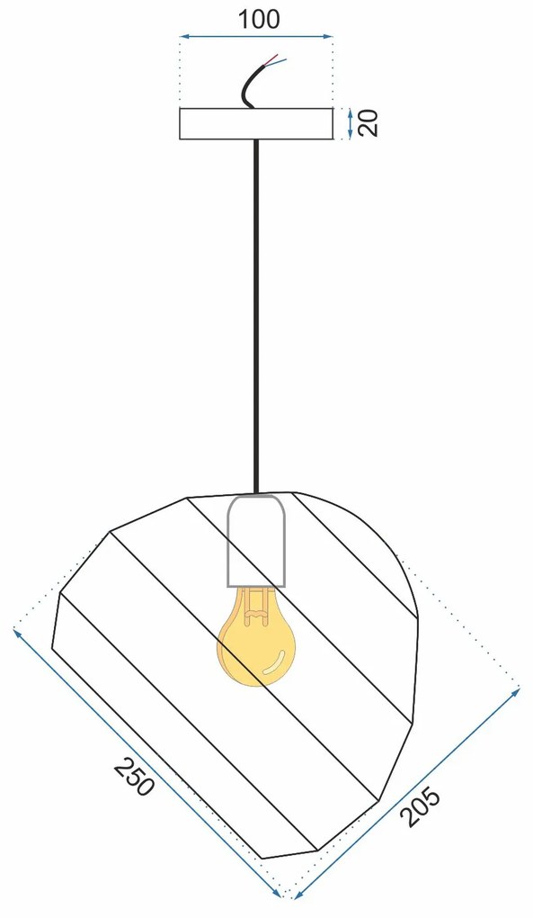 Toolight - Stropná lampa 1xE27 APP382-1CP, šedá, OSW-05014