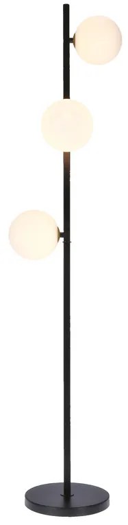 Candellux Čierna stojacia lampa Kama pre žiarovku 3x G9 53-01238