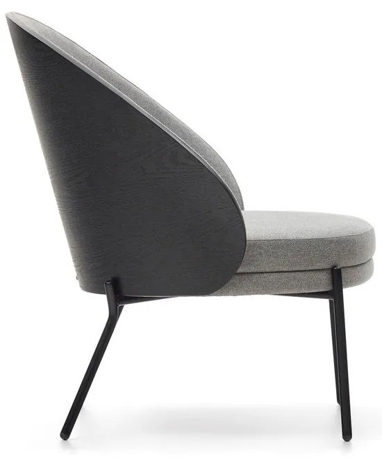 Čierno-sivé kreslo Eamy – Kave Home