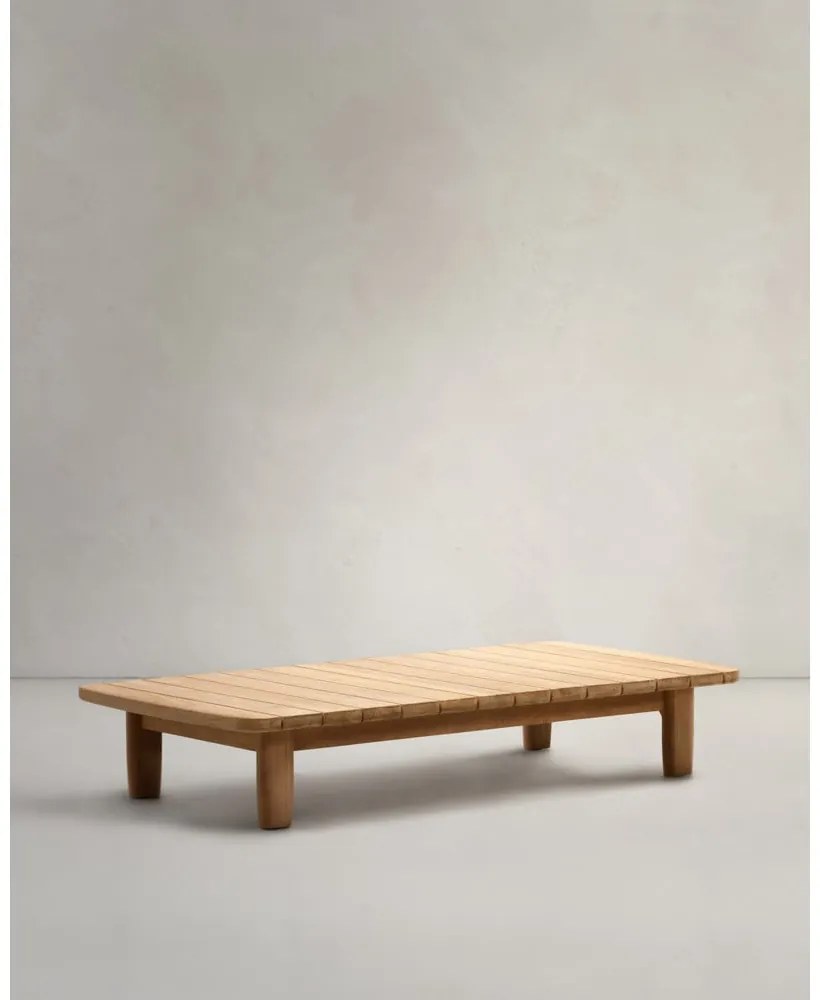 Záhradný odkladací stolík z tíkového dreva 70x140 cm Tirant – Kave Home