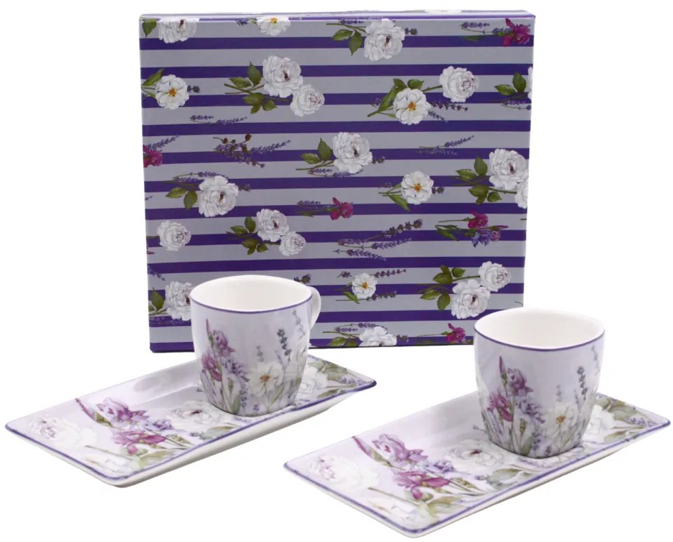 HOME ELEMENTS Súprava Espresso, Levanduľa