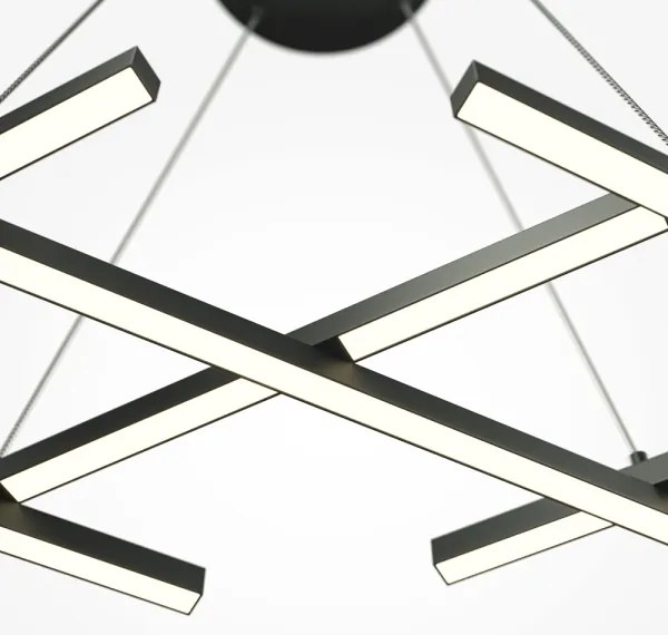 Maytoni MOD244PL-L50BK - LED luster na lanku HALO LED/40W/230V čierny