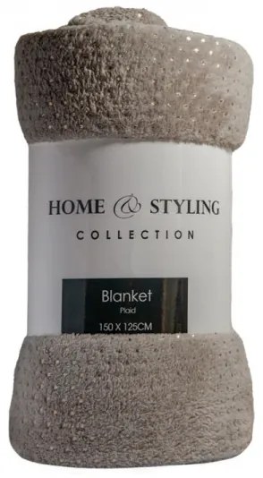 Vianočná deka Home &amp; Styling v hnedej farbe 150x125 cm