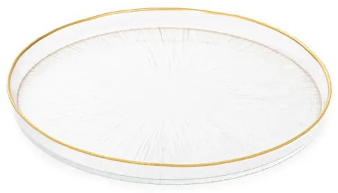 Dezertný tanier MONZE so zlatým okrajom 862071