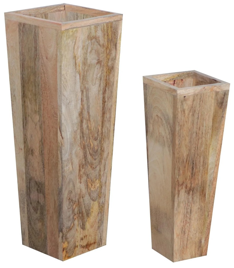 furniture-nabytek.cz - Kvetináč Hina 2 ks z mangového dreva