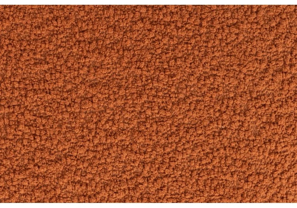 Taburet z textílie buklé v tehlovej farbe Marcos – White Label