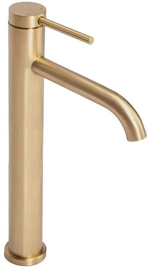 Umývadlová batéria vysoká Rea Clif zlatá kartáčovaná