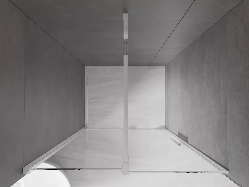 Mexen Velar, posuvné dvere do otvoru 90x200 cm, 8mm číre sklo, chrómový profil, 871-090-000-01-01