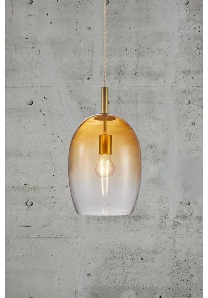 Nordlux - Závesný luster UMA na lanku 1xE27/40W/230V pr. 23 cm hnedá/dymiavá