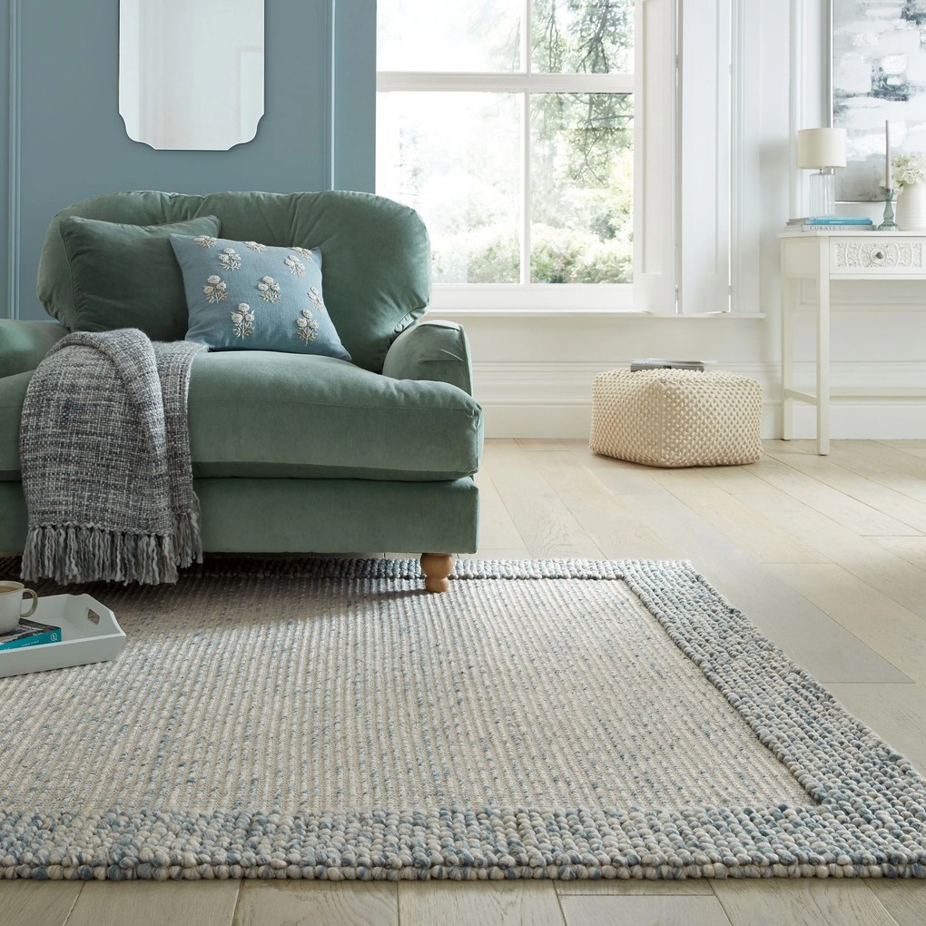 Flair Rugs, Kusový koberec Bobble Wool Blue, 80x150, modrá, obývacia izba
