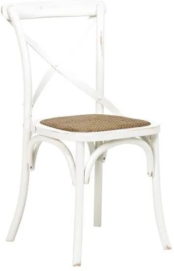 Bighome - Jedálenská stolička VINTAGE, biela | BIANO