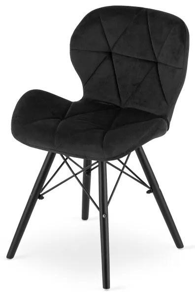 Set dvoch jedálenských stoličiek LAGO čierne (čierne nohy) 2ks